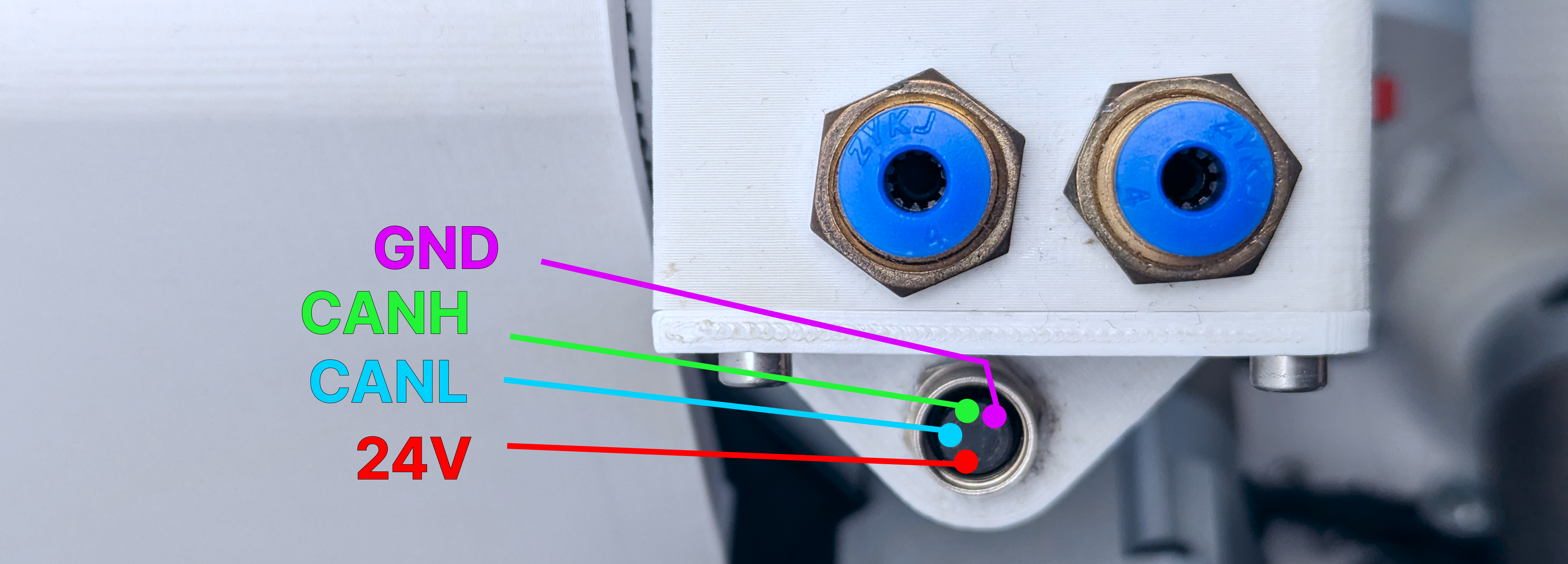 SSG48 gripper connector location on the PAROL6 robotic arm