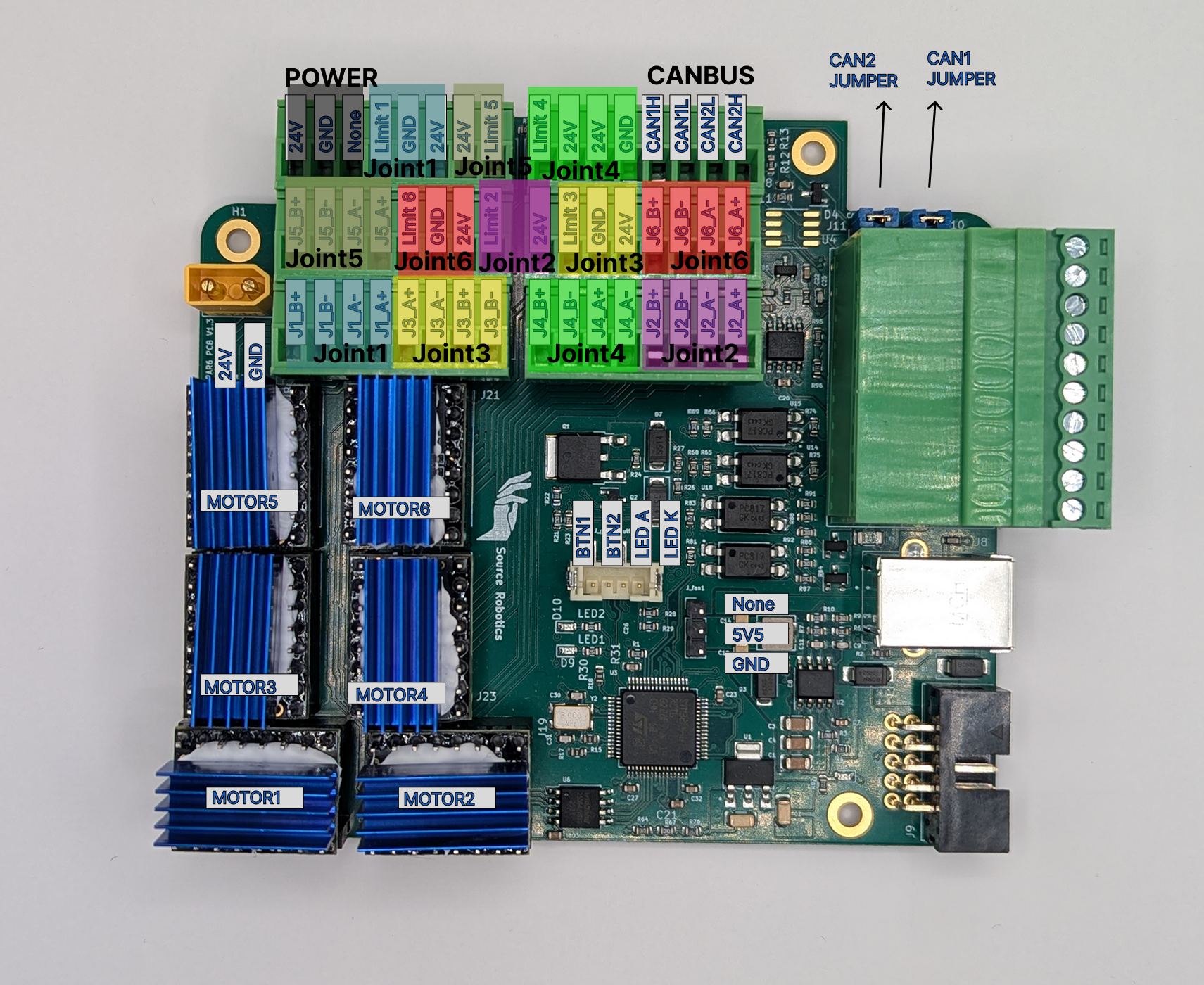 PAROL6 control board wiring diagram