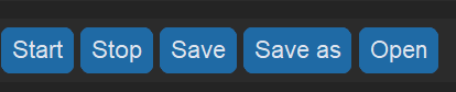 Start and stop program execution buttons