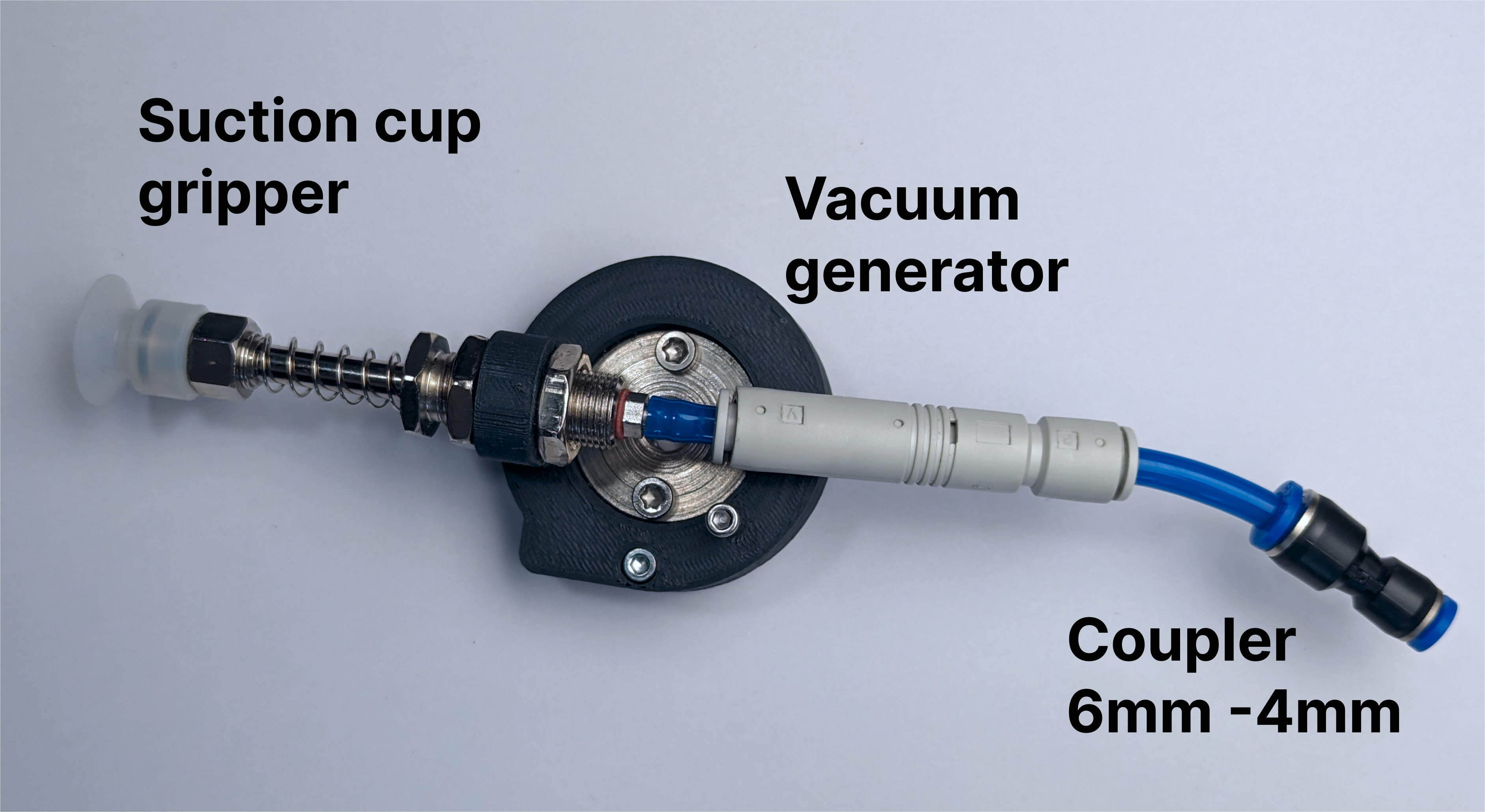 Vacuum gripper mounted on the PAROL6 forearm
