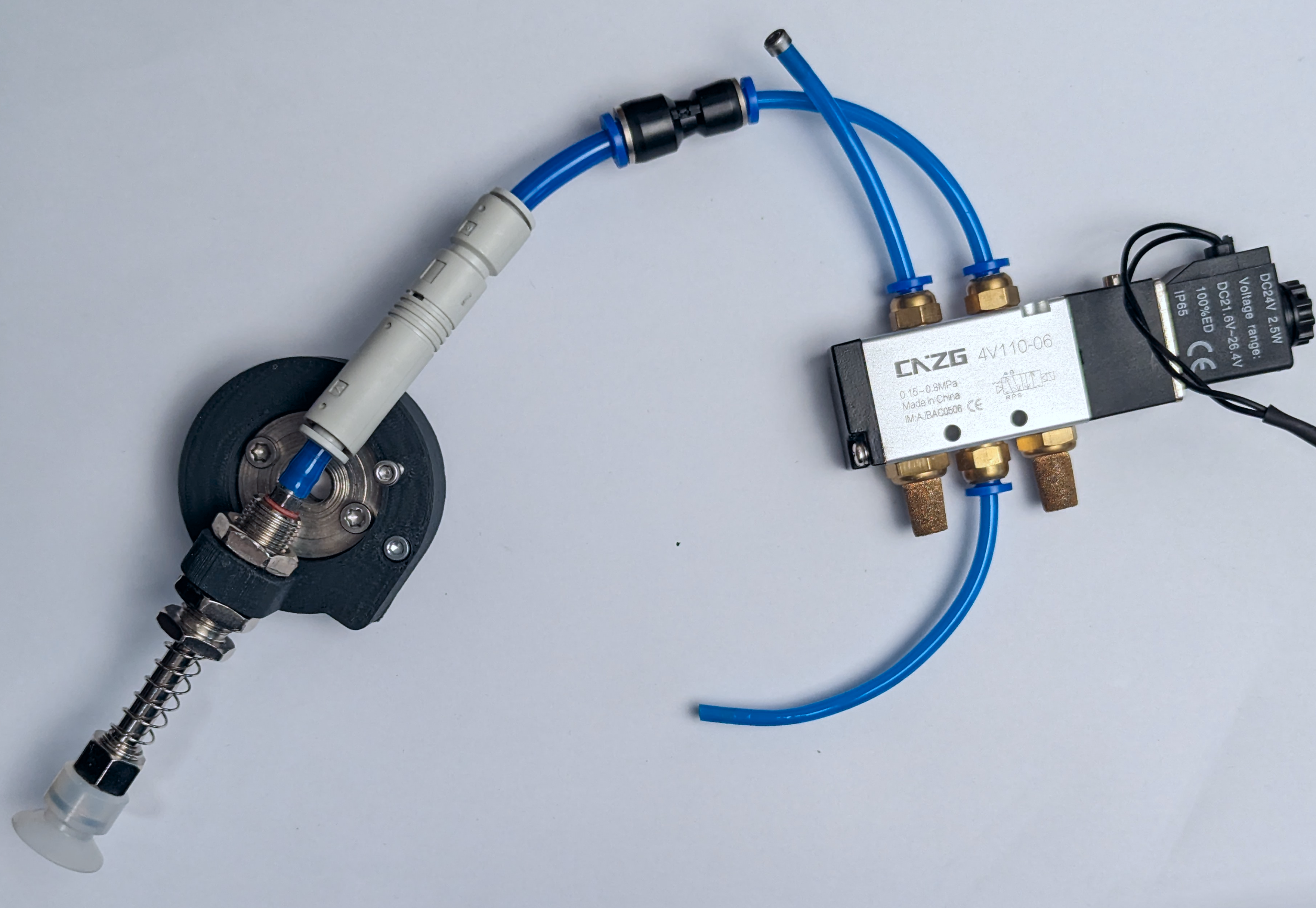 Pneumatic valve port blocked with an M3 screw on PAROL6
